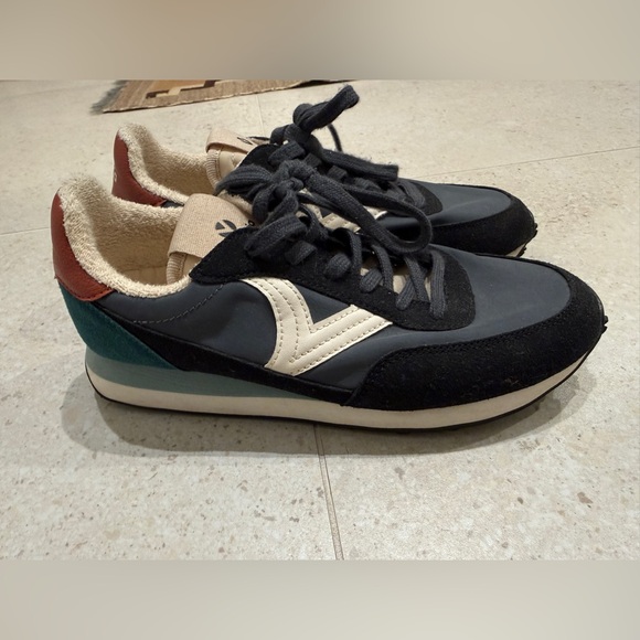 Victoria Astro stylish Nylon Women's Sneakers in Black, Green & Teal size 39 - Picture 5 of 8